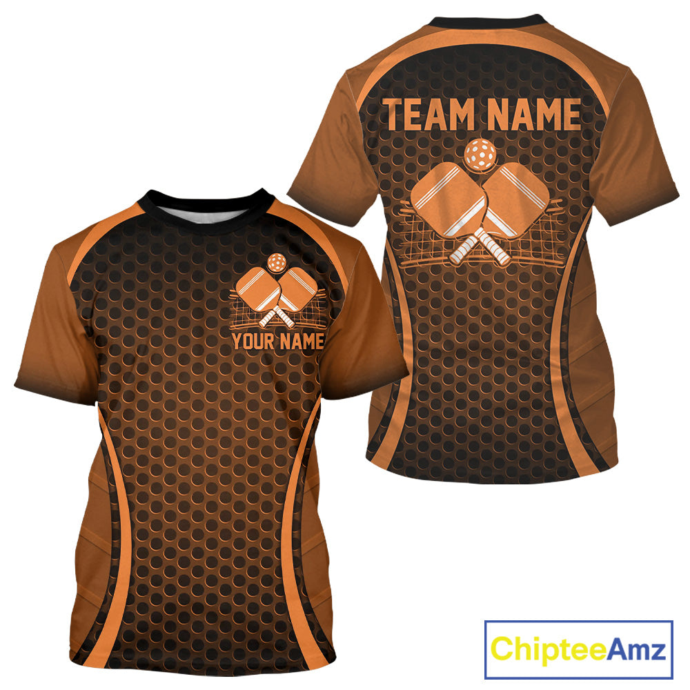 Custom Orange Pickleball For Men, Men's Pickleball Outfit Pickleball Team IPHW10695