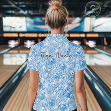 Load image into Gallery viewer, Custom Purple Butterfly Bowling Women Polo Shirt, Ladies Bowlers Outfit IPHW10933