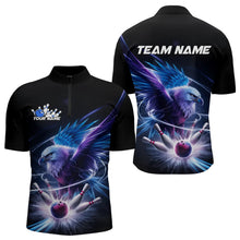 Load image into Gallery viewer, Custom Eagle Bowling Team Quarter-Zip Shirts For Men, Eagle Bowling Tournament Shirt Bowler Outfit IPHW8560