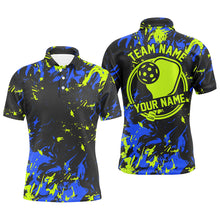 Load image into Gallery viewer, Blue And Green Custom Pickleball Team Shirts For Men, Pickleball Polo Shirts Team Uniform IPHW7444