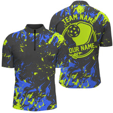 Load image into Gallery viewer, Blue And Green Custom Pickleball Team Shirts For Men, Pickleball Polo Shirts Team Uniform IPHW7444