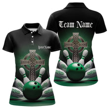 Load image into Gallery viewer, Custom Celtic Cross Faith Bowling Polo Team Shirts For Women, Bowlers Outfits IPHW8574