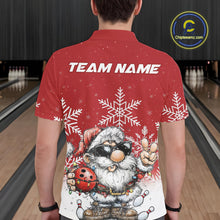 Load image into Gallery viewer, Custom Funny Santa Claus Christmas Bowling Men Polo Shirts, Xmas Bowling Team Shirt IPHW10109