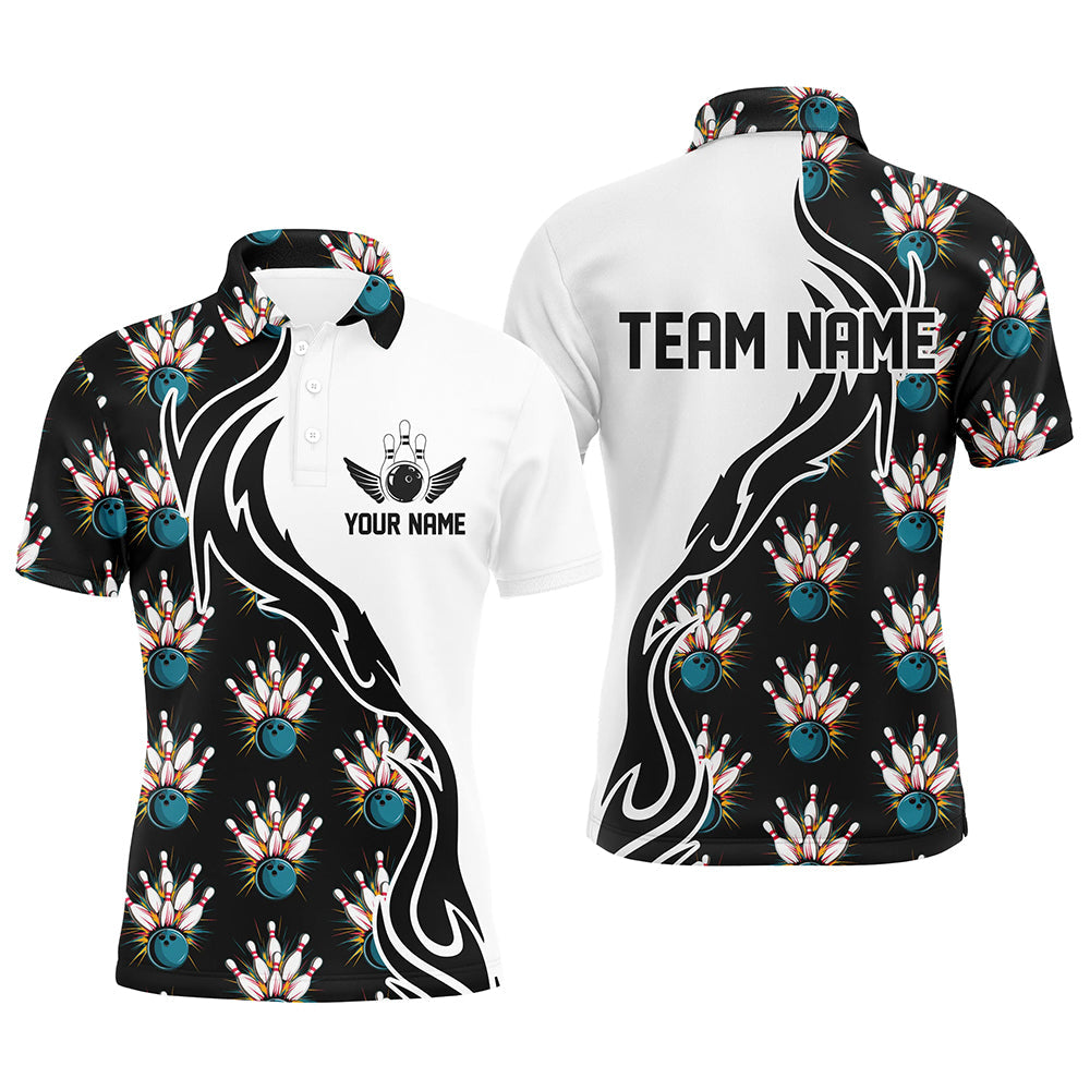 Strike Bowling Custom Polo Shirts For Men And Women, Personalized Bowling Team Shirts IPHW6954