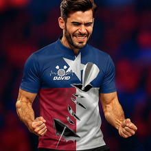 Load image into Gallery viewer, Custom Texas Flag Silver Dart Steel Tip Dart Men Quarter-Zip Shirt, Texas Dart Team Jerseys IPHW9876