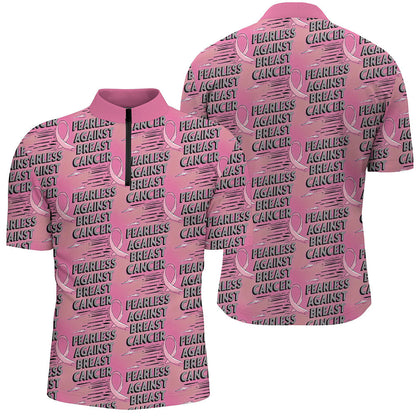Fearless Against Breast Cancer Custom Polo Shirts, Breast Cancer Awareness Jerseys For Team IPHW7009