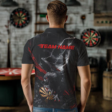 Load image into Gallery viewer, Custom Thunder Lightning Red Eagle Dart Polo Shirts For Men, Dart Team Jerseys With Name IPHW8484