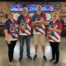 Load image into Gallery viewer, Custom Ohio State Flag Silver Dart Steel Tip Dart Men Polo Shirt, Ohio Dart Team Jerseys IPHW10563