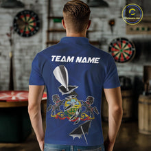 Load image into Gallery viewer, Custom Pennsylvania State Flag Silver Dart Steel Tip Dart Men Polo Shirt, Dart Team Jerseys IPHW10566
