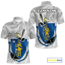 Load image into Gallery viewer, Custom Massachusetts State Flag Silver Dart Steel Tip Dart Men Polo Shirt, Dart Team Jerseys IPHW10567