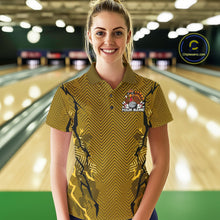 Load image into Gallery viewer, Yellow Custom Funny Turkey Bowling Jerseys, Bowling Team League Shirt Women Bowlers Outfit IPHW10810