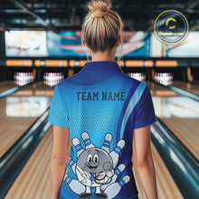 Load image into Gallery viewer, Custom Blue Doctor Bowling Polo Shirts For Women, Funny Doctor Bowling Jerseys IPHW9235