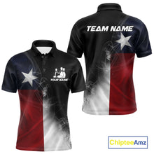 Load image into Gallery viewer, Custom Smoke Texas Flag Bowling Men Team Shirts, Patriotic Texas Bowling Jerseys IPHW10625