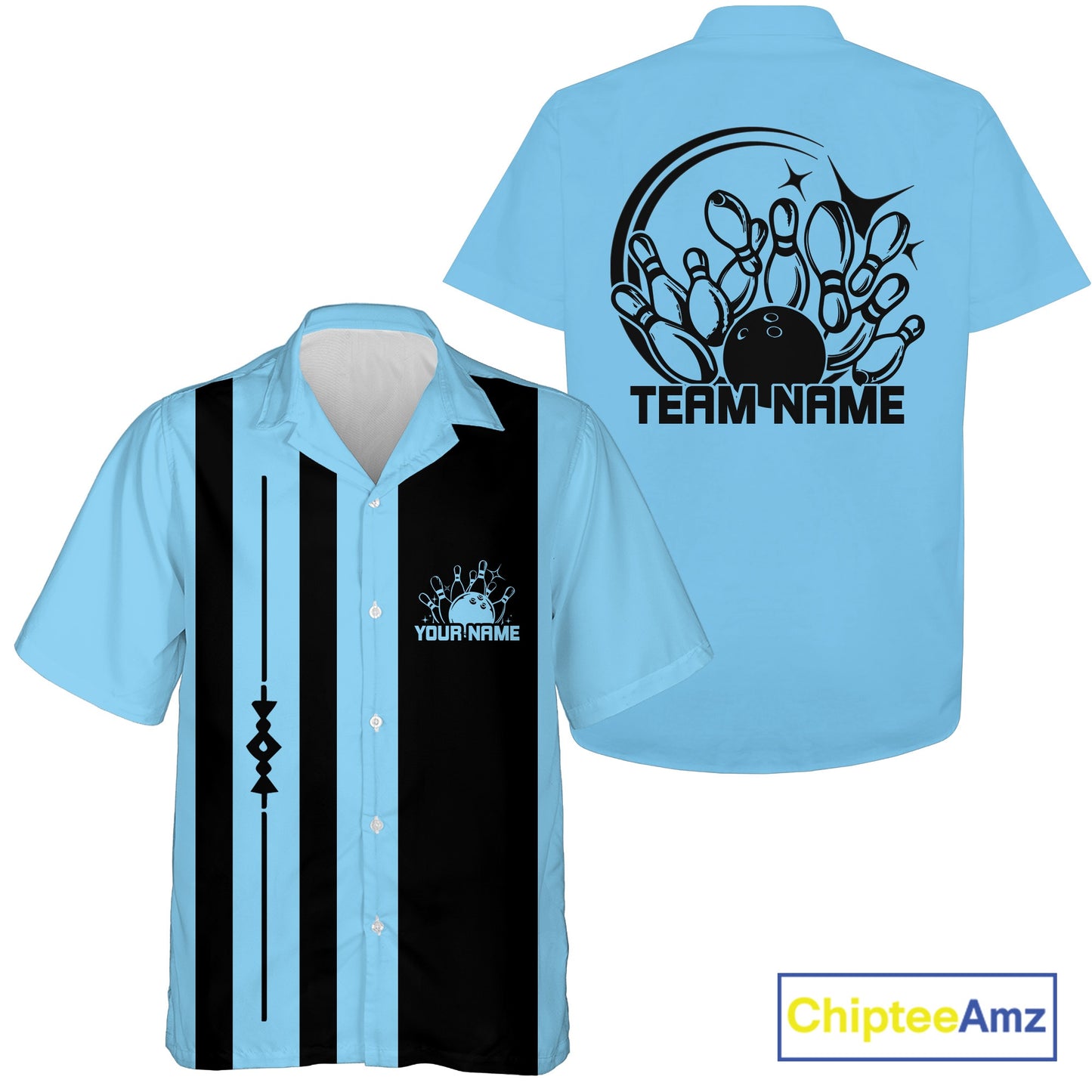 Custom Classic Vintage Bowling Team Shirts, 50S Retro Bowling Button Up ShirtIPHW10867