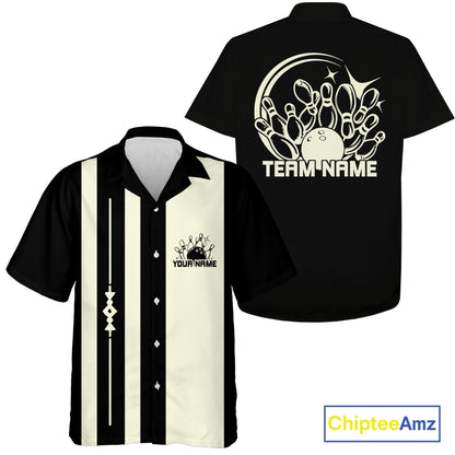Custom Classic Vintage Bowling Team Shirts, 50S Retro Bowling Button Up ShirtIPHW10867
