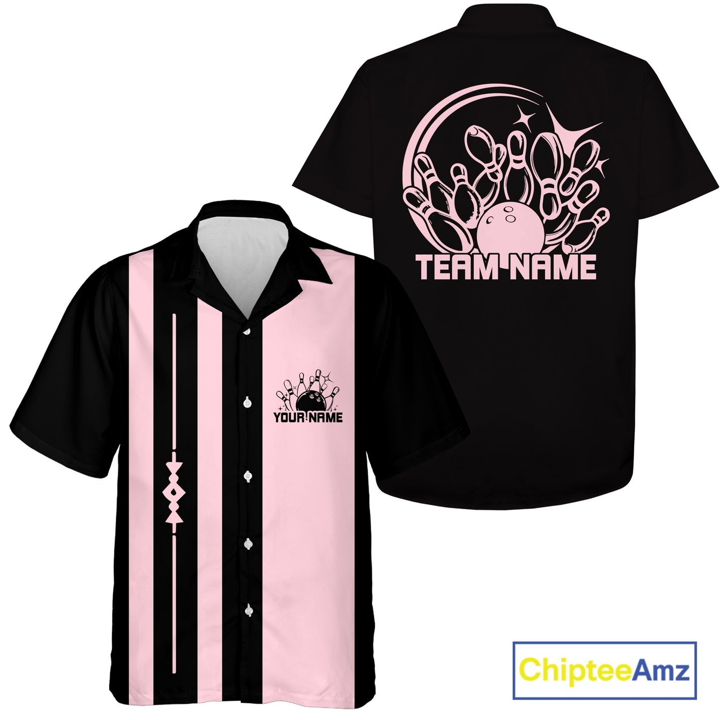 Custom Classic Vintage Bowling Team Shirts, 50S Retro Bowling Button Up ShirtIPHW10867
