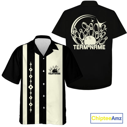 Custom Classic Vintage Bowling Team Shirts, 50S Retro Bowling Button Up ShirtIPHW10871