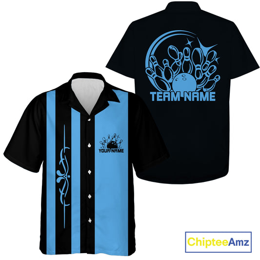 Custom Classic Vintage Bowling Team Shirts, 50S Retro Bowling Button Up ShirtIPHW10874