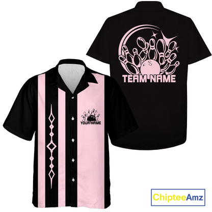 Custom Classic Vintage Bowling Team Shirts, 50S Retro Bowling Button Up Shirt IPHW10876