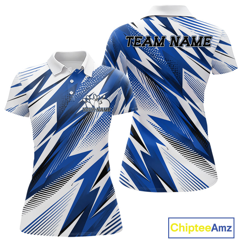 Blue and white sports jersey with 'Team Name' text on a white background
