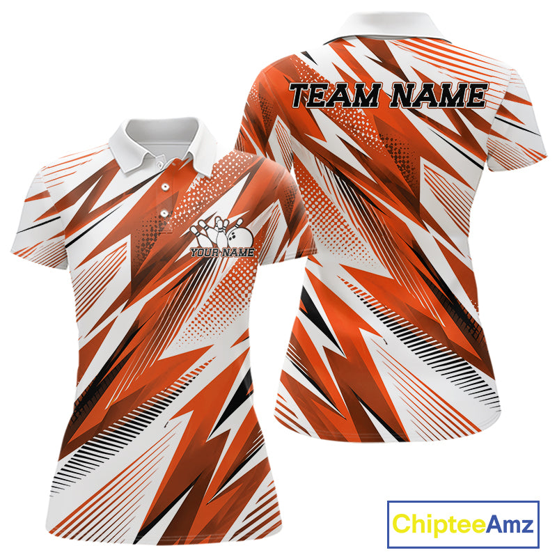 Customizable sports jersey with orange, white, and black design on a white background, featuring 'Chiptee Amz' branding.