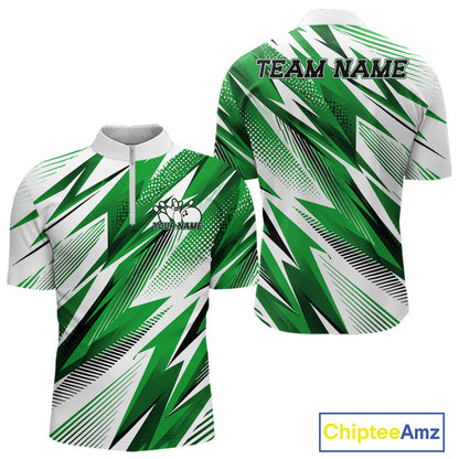 Green and white sports jersey with 'Team Name' text on a white background