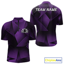 Load image into Gallery viewer, Purple and black sports jersey with customizable text on a white background