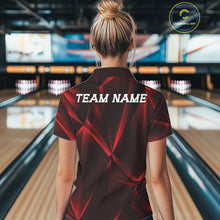 Load image into Gallery viewer, Person wearing a bowling shirt with 'TEAM NAME' on the back in a bowling alley.