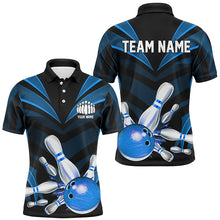 Load image into Gallery viewer, Blue Bowling Jersey Strike Bowling Team Shirts, Custom Bowling Uniforms For Men And Women IPHW7106