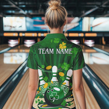 Load image into Gallery viewer, Custom Green St Patrick'S Day Bowling Polo Shirts For Women, Celtic Team Bowling Outfits IPHW8375
