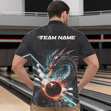 Load image into Gallery viewer, Custom Dragon Bowling Team Quarter-Zip Shirts For Men, Dragon Bowling League Shirt Bowlers Outfit IPHW8559
