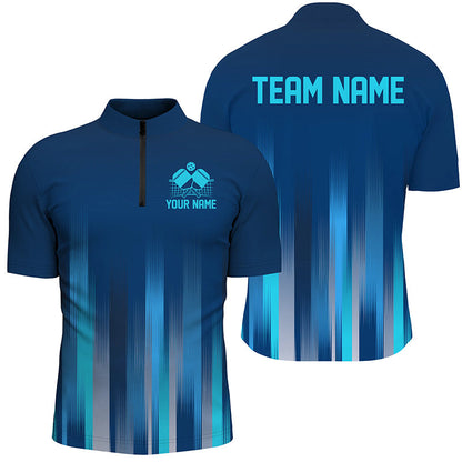 Custom Blue Pickleball Shirts For Men, Pickleball Team Shirt With Name Pickleball Jerseys IPHW7446