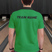 Load image into Gallery viewer, Custom Green St Patricks Day Funny Skull Drink Beer Bowling Polo Shirts For Men IPHW8381