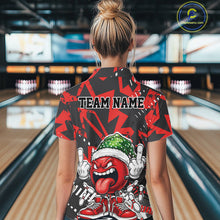 Load image into Gallery viewer, Custom Funny Christmas Bowling Women Quarter-Zip Shirts, Crazy Bowling Ball Xmas Outfit IPHW10130