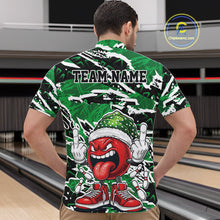 Load image into Gallery viewer, Custom Funny Christmas Bowling Men Quarter-Zip Shirts, Crazy Bowling Ball Xmas Outfit IPHW10132