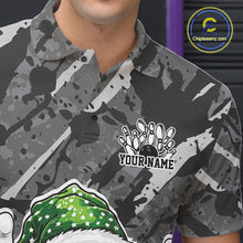 Load image into Gallery viewer, Custom Funny Christmas Bowling Men Polo Shirts, Crazy Bowling Ball Xmas Outfit IPHW10134