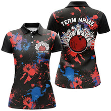 Load image into Gallery viewer, Red White And Blue Colors Camo Custom Women Bowling Team Shirts Bowler Outfits IPHW6471