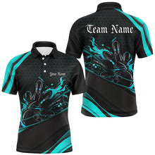 Load image into Gallery viewer, Custom Blue Flame Bowling Shirts For Men, Bowling League Bowling Team Shirts Bowlers Outfit IPHW7270