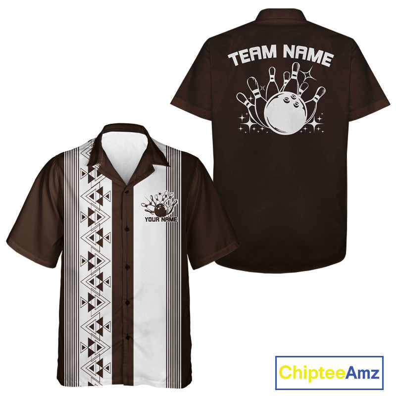 Custom Classic 50S Style Bowling Hawaiian Shirts, Vintage Bowling Team Outfit IPHW10067