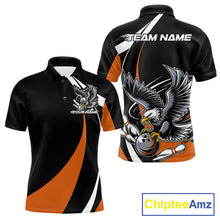 Load image into Gallery viewer, Custom Black And Orange Eagle Bowling Jerseys, Eagle Bowling League Shirt Team Uniform IPHW10814