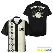 Load image into Gallery viewer, Custom Retro Bowling Button Up Shirt , Classic Vintage Bowling Team Hawaiian Shirt IPHW10072