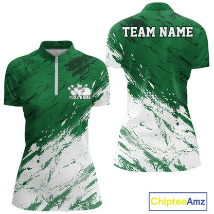 Green and white sports jersey with 'TEAM NAME' and 'Your Name' text, Chiptee Amz branding.