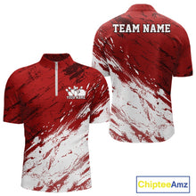 Load image into Gallery viewer, Red and white sports jersey with 'Team Name' and 'Your Name' text on a white background