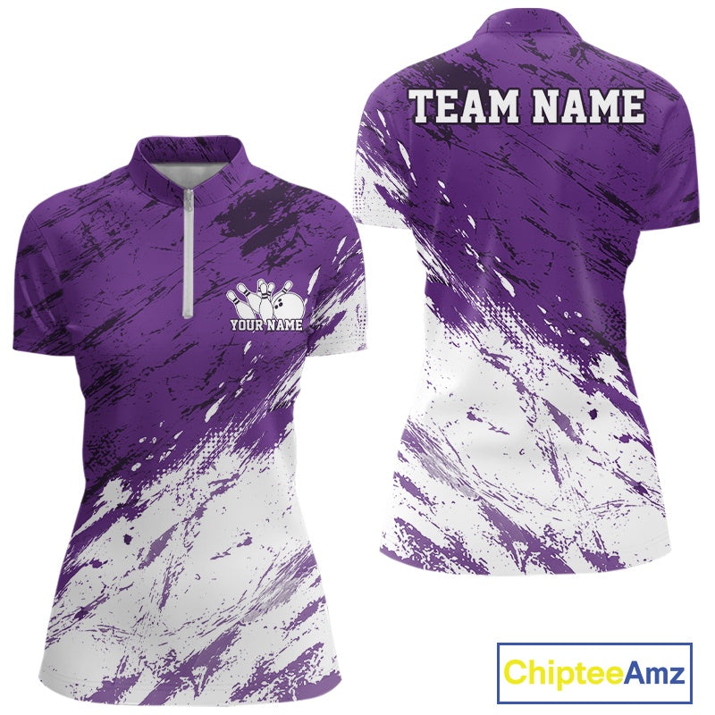 Purple and white sports jersey with 'TEAM NAME' and 'Your Name' text, Chiptee Amz branding.