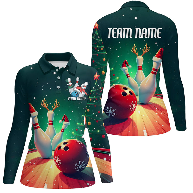 Custom Funny Turkey Bowling Team Shirts For Women, Thanksgiving Bowling Uniform Outfit IPHW7872