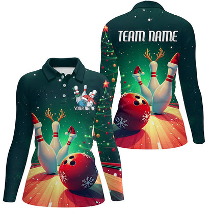 Custom Funny Turkey Bowling Team Shirts For Women, Thanksgiving Bowling Uniform Outfit IPHW7872