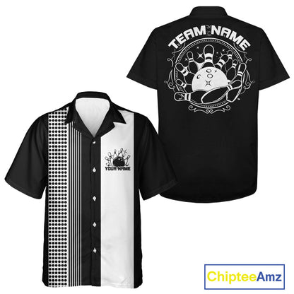 Custom Retro Bowling Hawaiian Shirts For Men And Women, Vintage Bowling Team Shirt IPHW10083