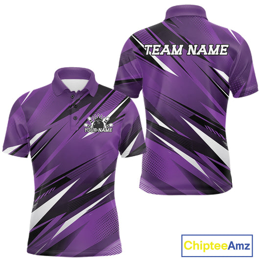 Purple sports jersey with black and white patterns, 'Team Name' text on a white background, Chiptee Amz branding.