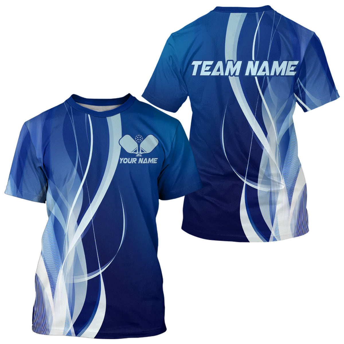 Custom Blue Pickleball Jerseys, Pickleball Tournament T-Shirts For Men Team Uniform IPHW8210