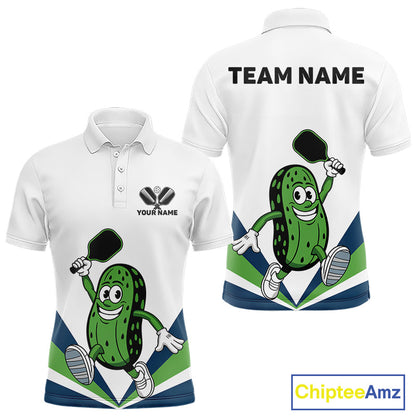 Custom Funny Pickles Play Pickleball Polo Shirts For Men, Pickleball Team Shirt IPHW9432